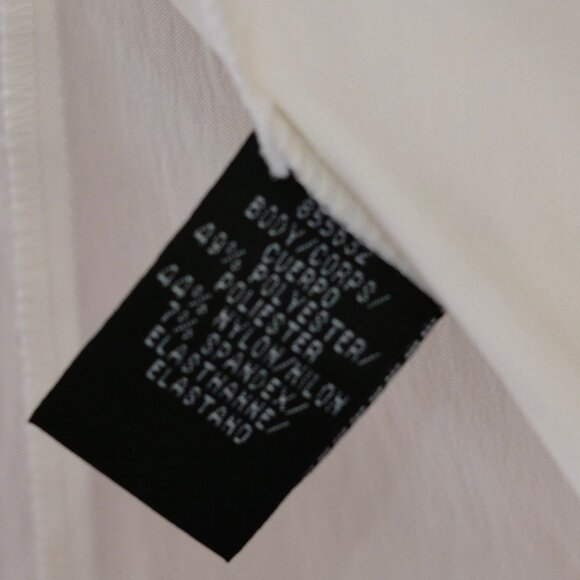 Cache Cream Ruffle Front Blouse with Cuffs and Rhinestone Buttons - Size 6 - Picture 6 of 7